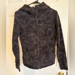Lululemon Scuba Gray Camouflage Zip-Up Hoodie